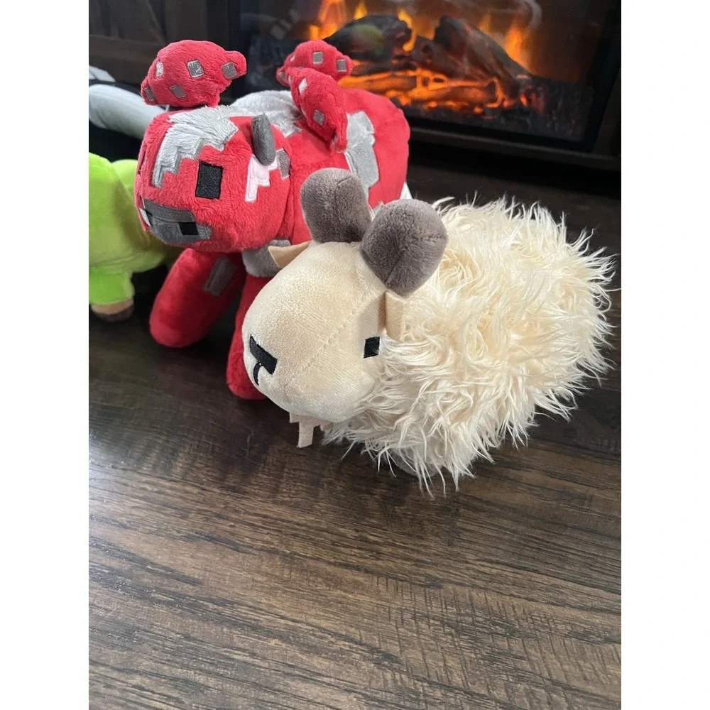 Minecraft Lot Mojang Jinx Ender‎ Dragon Sheep Cow Goat Ocelot Plush Stuffed Toys